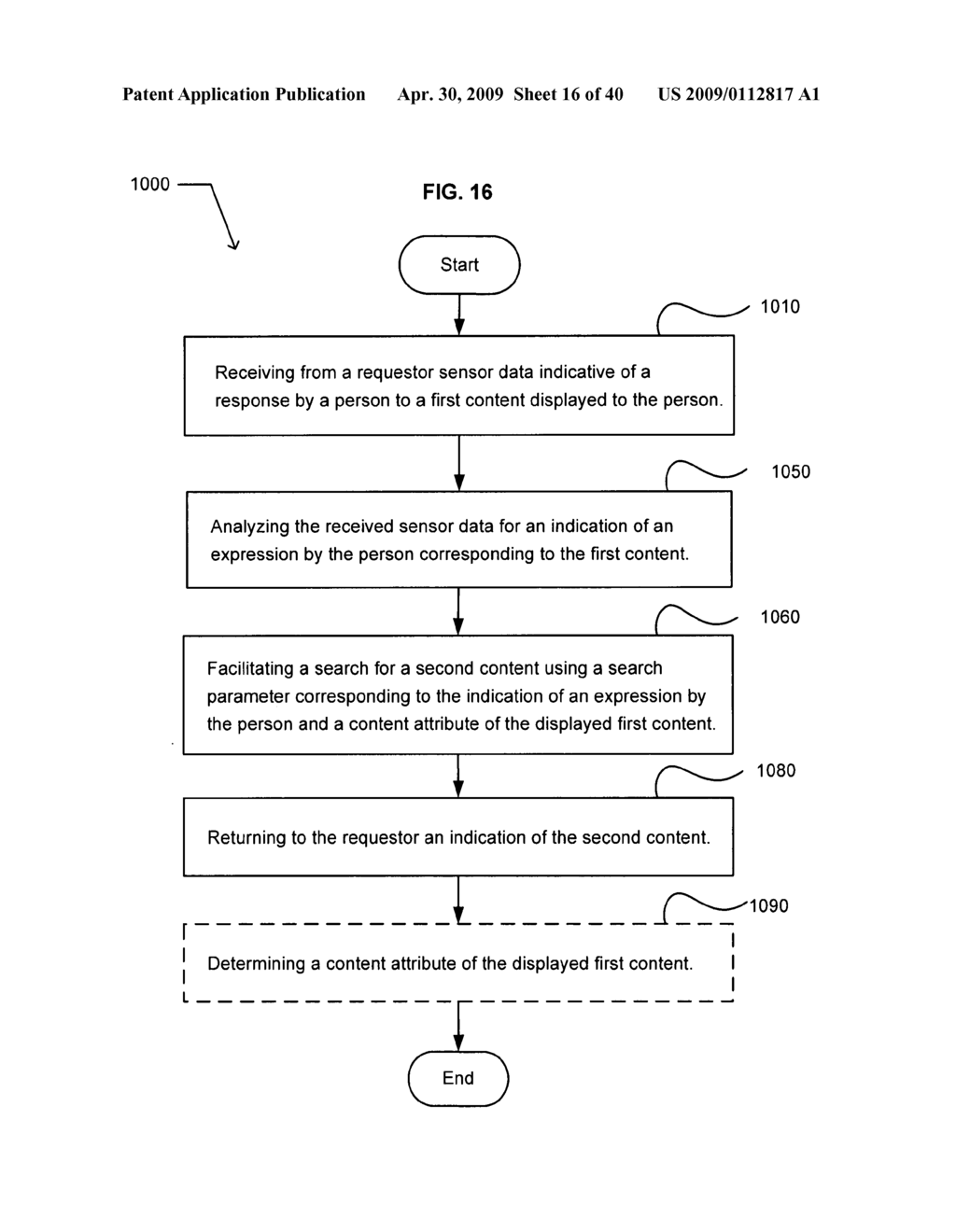 Returning a new content based on a person's reaction to at least two instances of previously displayed content - diagram, schematic, and image 17