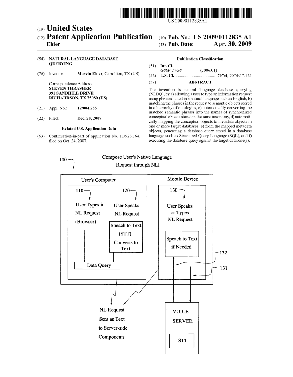 Natural language database querying - diagram, schematic, and image 01