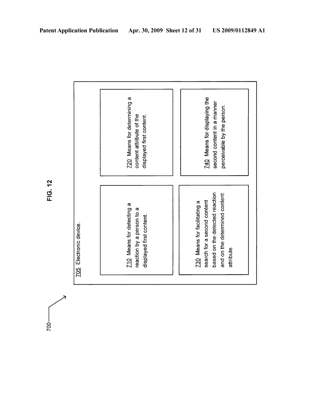 Selecting a second content based on a user's reaction to a first content of at least two instances of displayed content - diagram, schematic, and image 13