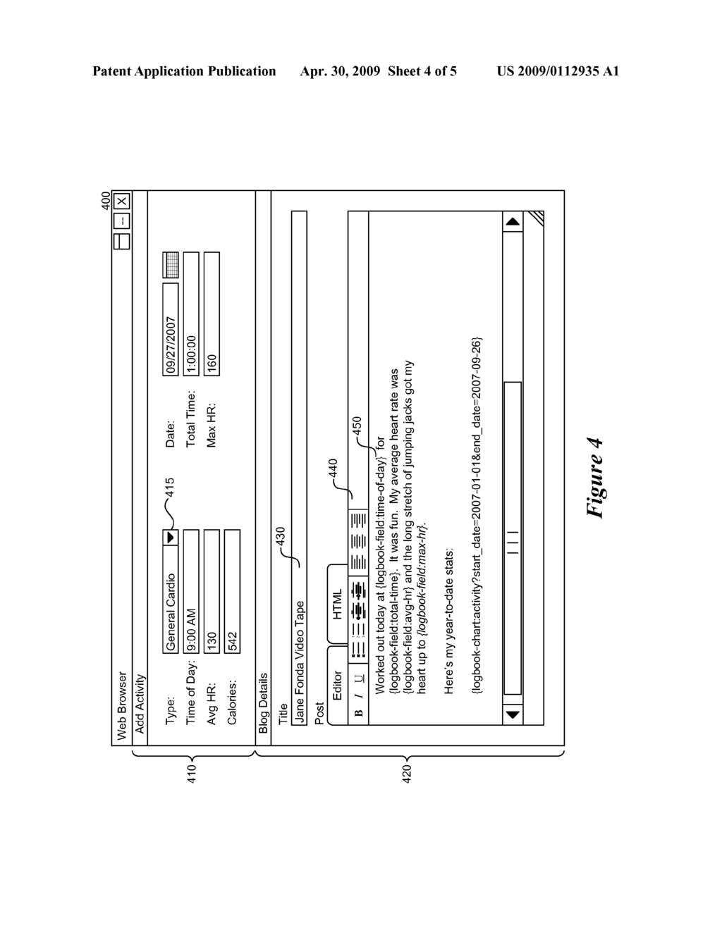 INTEGRATING ACTIVITY LOG INFORMATION WITH USER-SPECIFIED CONTENT - diagram, schematic, and image 05