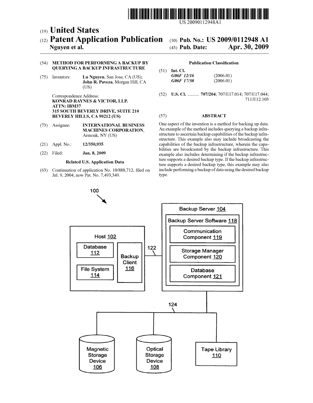 METHOD FOR PERFORMING A BACKUP BY QUERYING A BACKUP INFRASTRUCTURE - diagram, schematic, and image 01