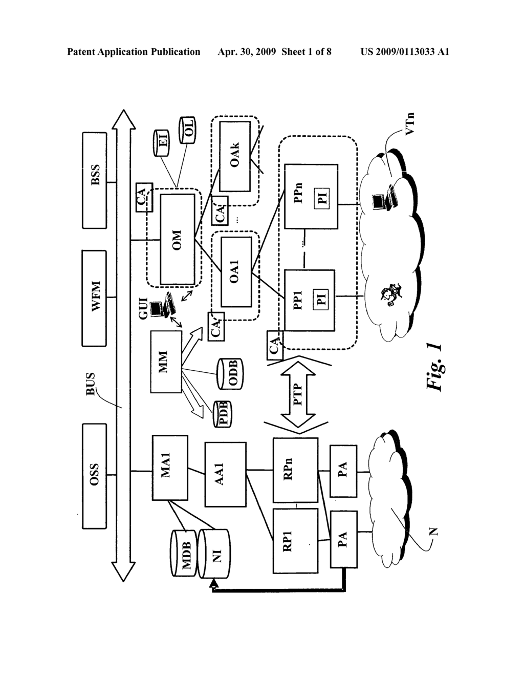 Method and System for Managing Operations on Resources of a Distributed Network, in Particular of a Communication Network, and Corresponding Computer-Program Product - diagram, schematic, and image 02