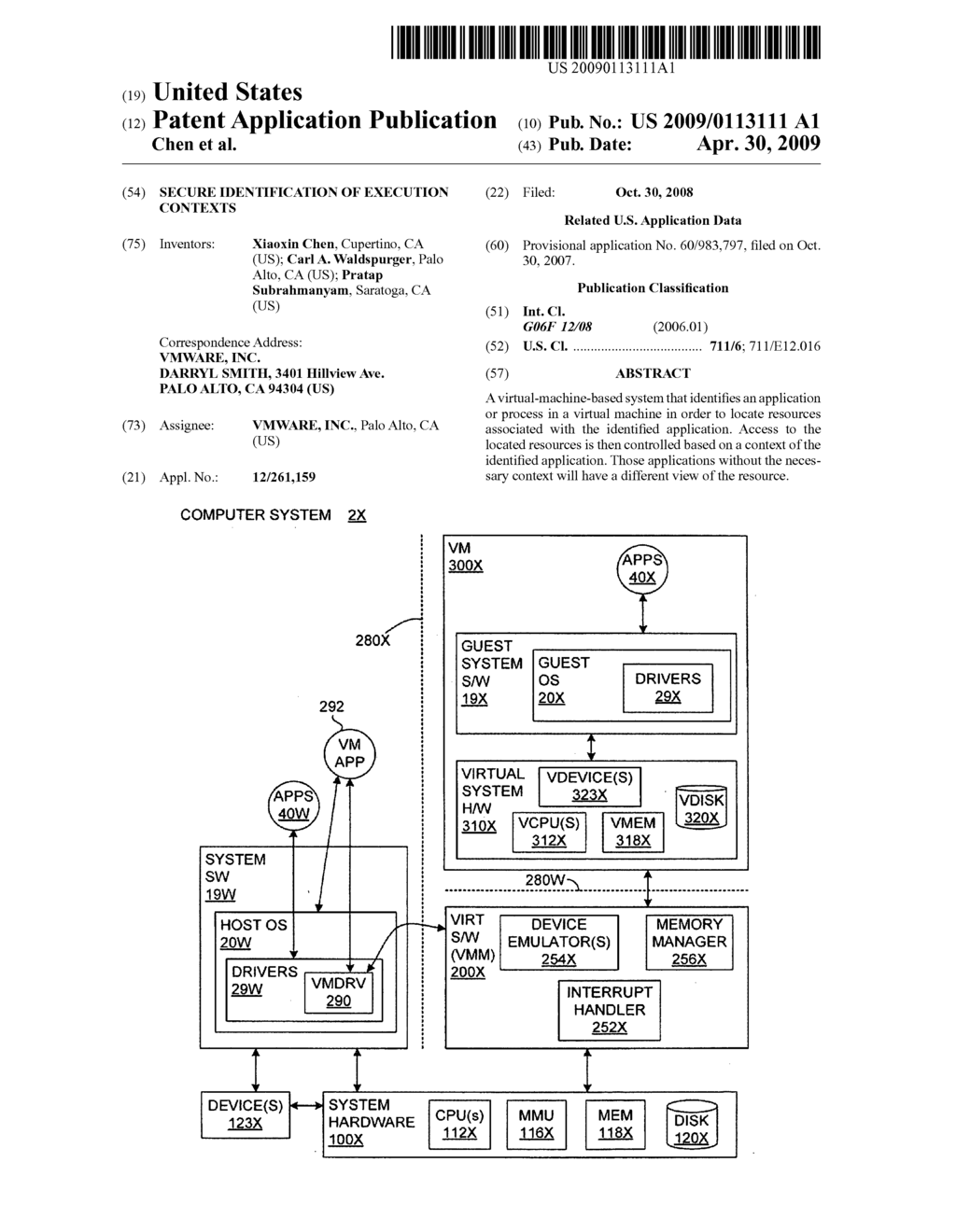 SECURE IDENTIFICATION OF EXECUTION CONTEXTS - diagram, schematic, and image 01