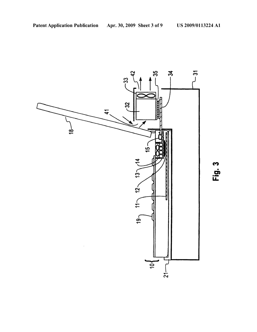 Method of operation of a portable computer apparatus with thermal enhancements and multiple modes of operation - diagram, schematic, and image 04