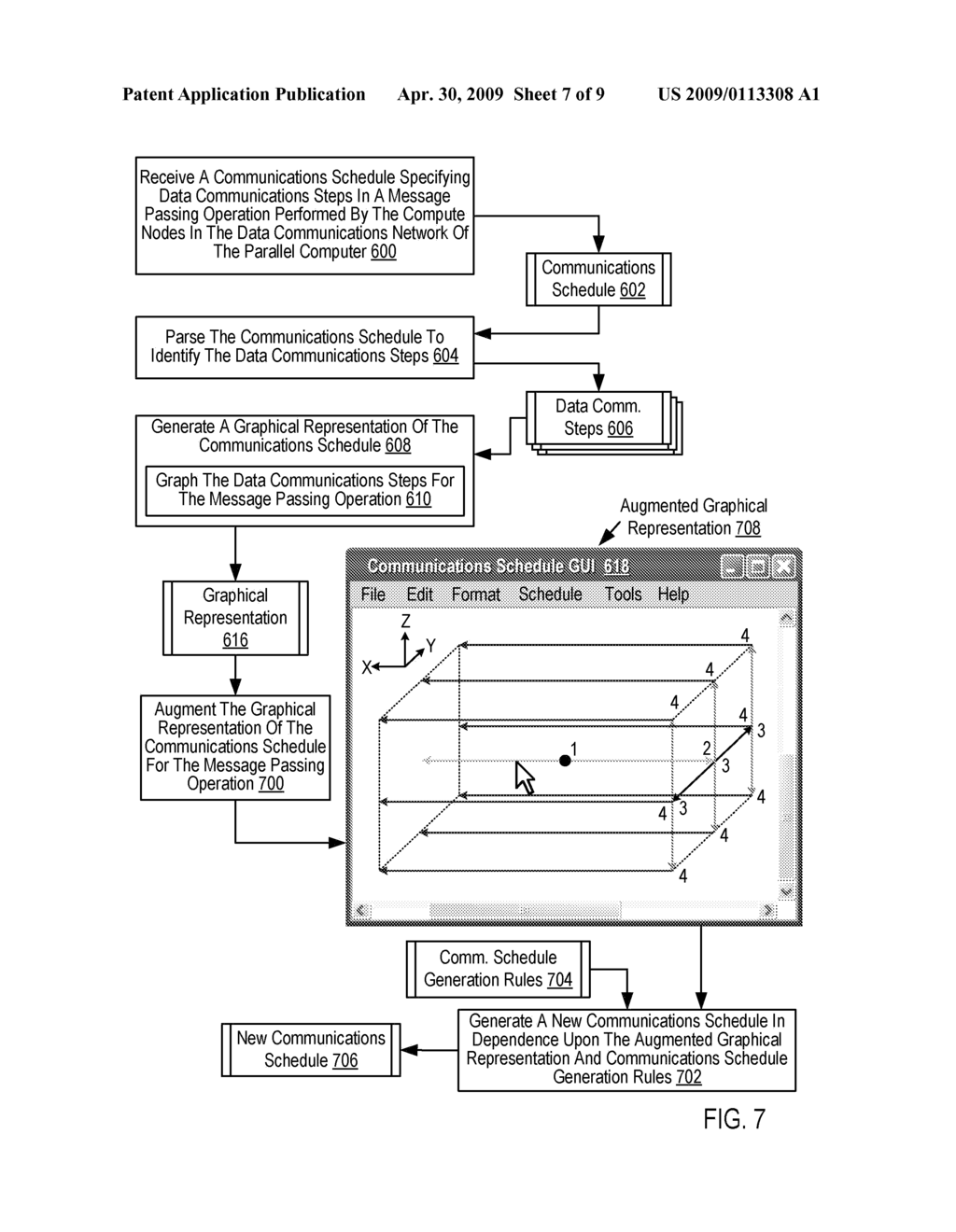 Administering Communications Schedules for Data Communications Among Compute Nodes in a Data Communications Network of a Parallel Computer - diagram, schematic, and image 08