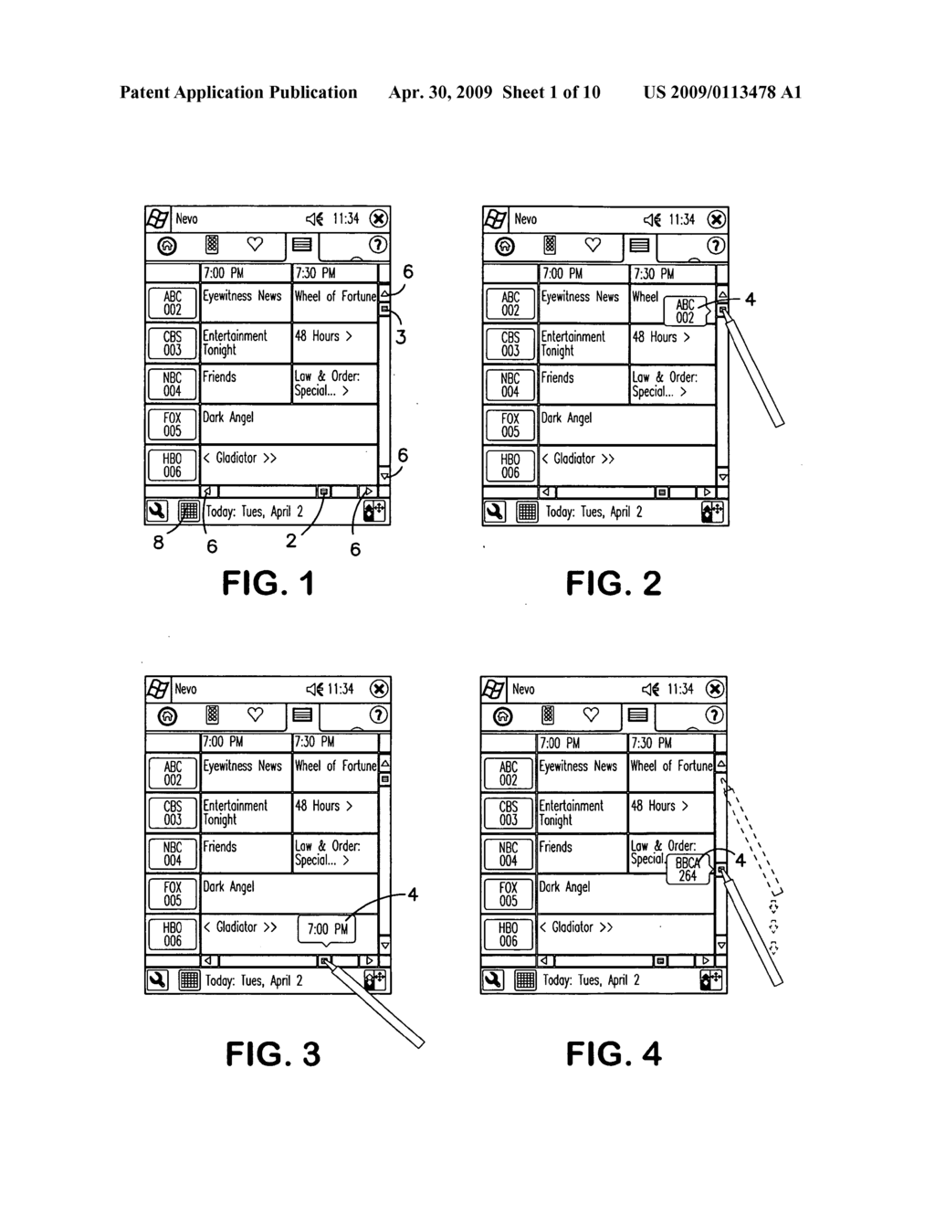 SYSTEM AND METHOD FOR INTERACTING WITH A PROGRAM GUIDE DISPLAYED ON A PORTABLE ELECTRONIC DEVICE - diagram, schematic, and image 02