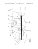 Device for imaging an aircraft cabin diagram and image