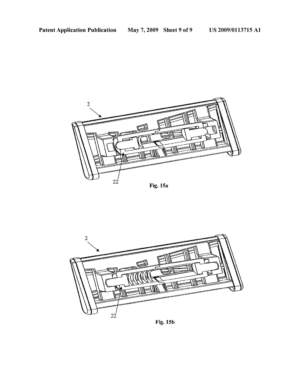 Safety razor head assembling with diagonal blades - diagram, schematic, and image 10