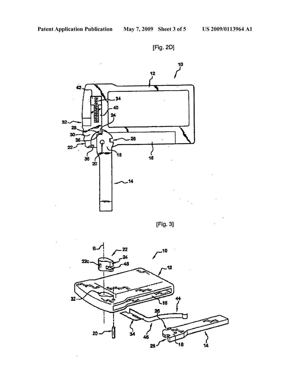 Key with retractable stem, comprising means for moving the stem into a deployed position - diagram, schematic, and image 04