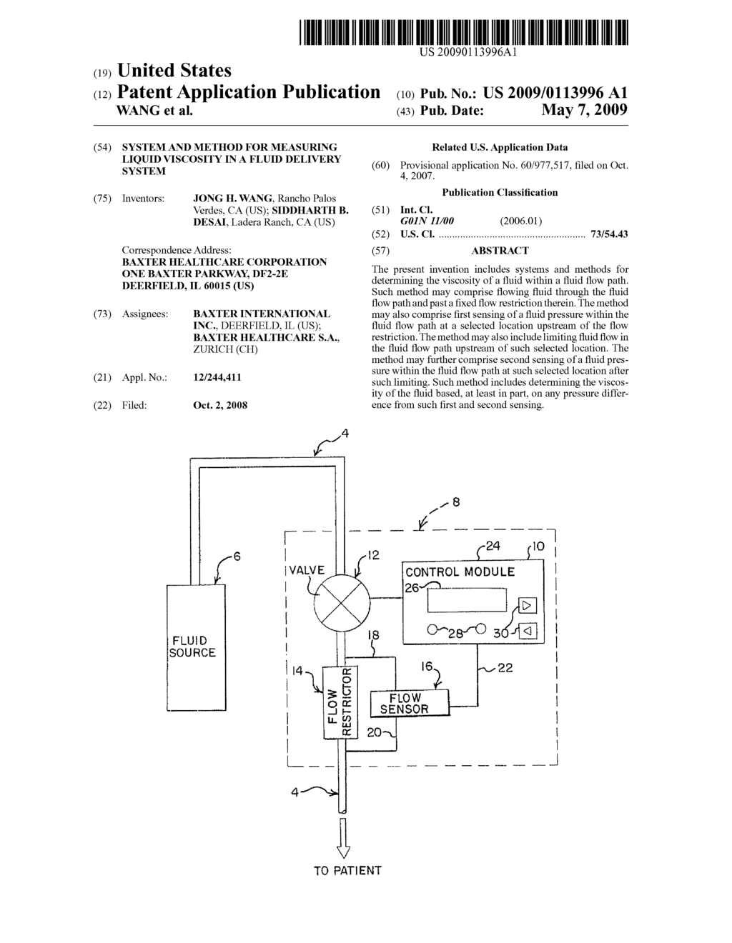 SYSTEM AND METHOD FOR MEASURING LIQUID VISCOSITY IN A FLUID DELIVERY SYSTEM - diagram, schematic, and image 01