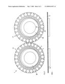 Rotating Stamping Apparatus for Stamping Blanks with a Defined Geometry and Size from a Flat Structure and Method of Use diagram and image