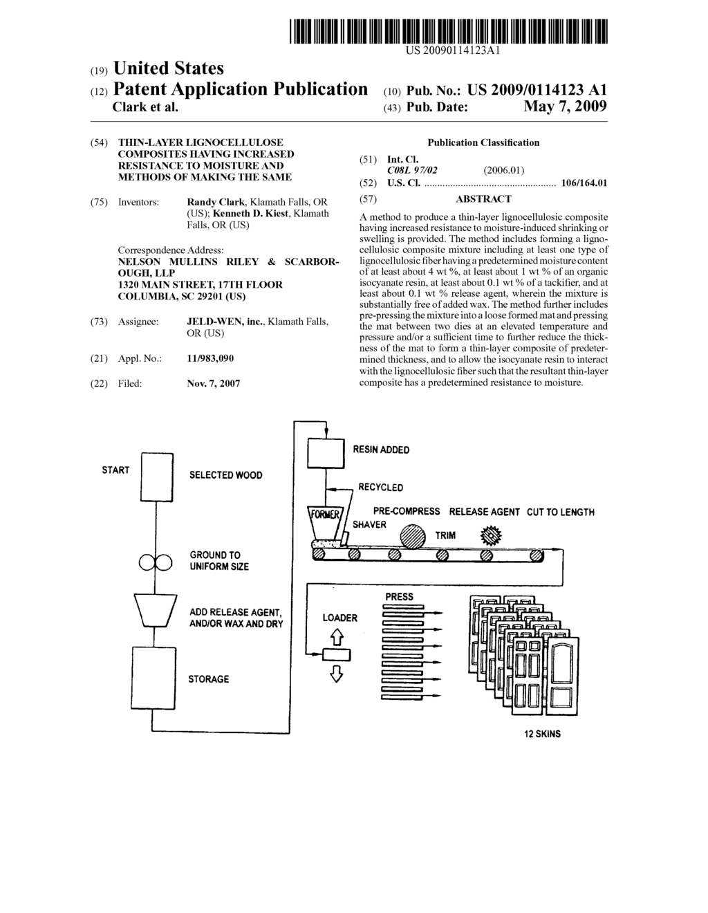 Thin-layer lignocellulose composites having increased resistance to moisture and methods of making the same - diagram, schematic, and image 01