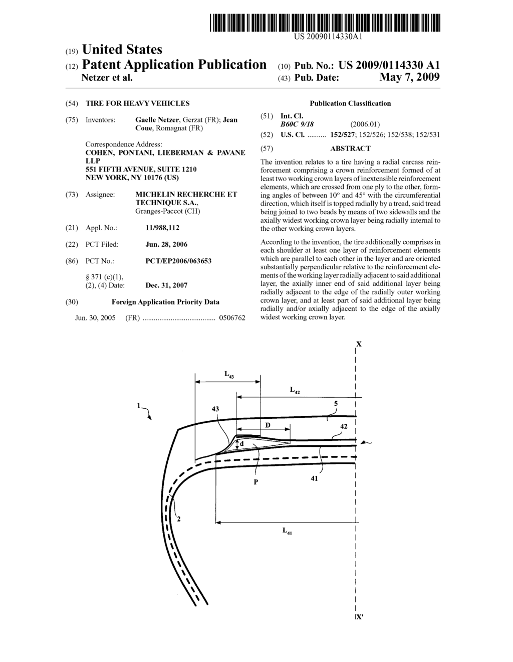 Tire For Heavy Vehicles - diagram, schematic, and image 01