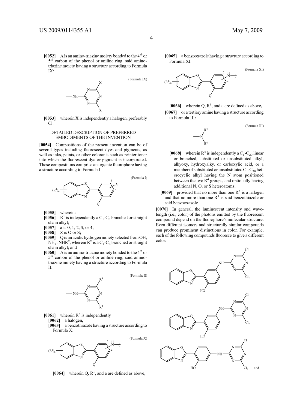 ORGANIC FLUORESCENT COMPOSITIONS - diagram, schematic, and image 05