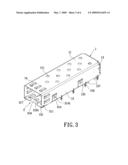 Connector housing for a small and portable transmitting-receiving module diagram and image