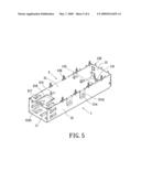 Connector housing for a small and portable transmitting-receiving module diagram and image