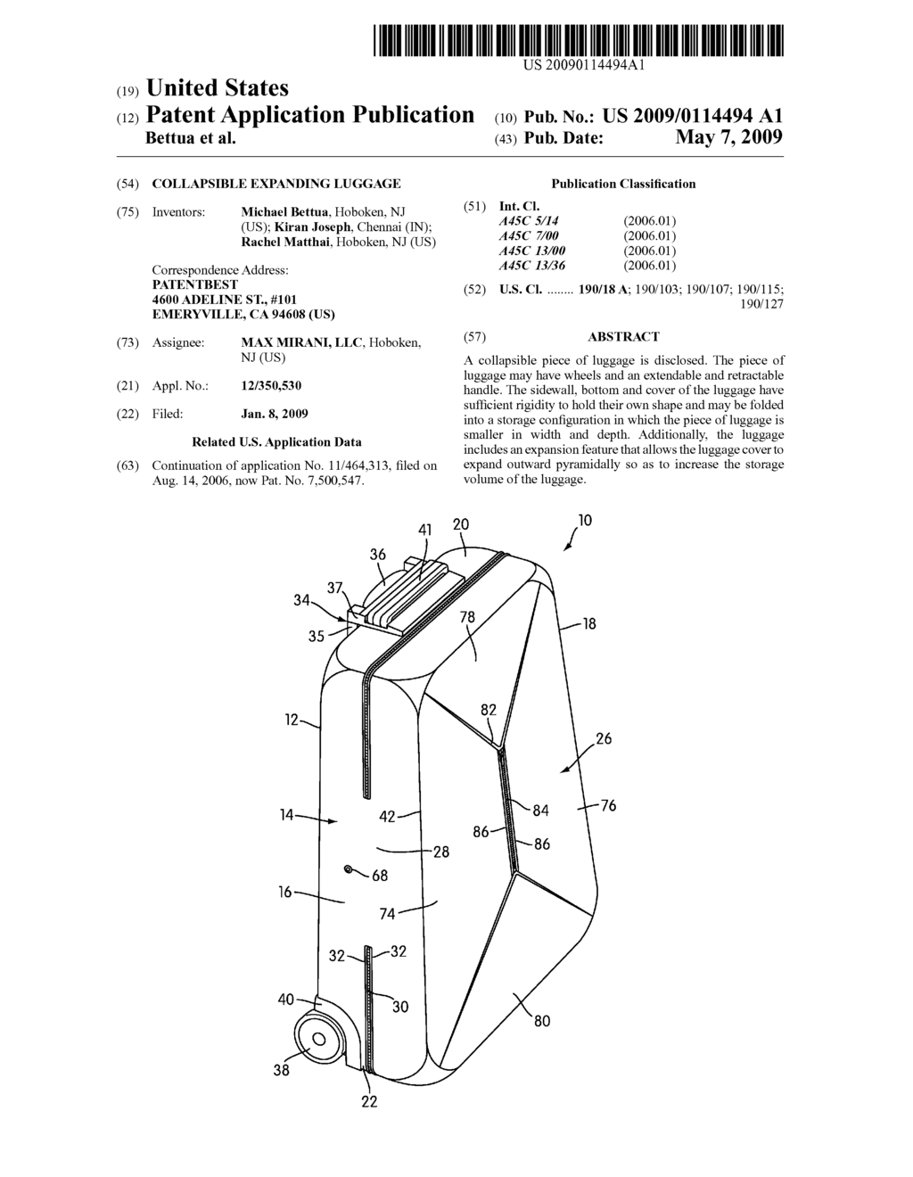 Collapsible Expanding Luggage - diagram, schematic, and image 01