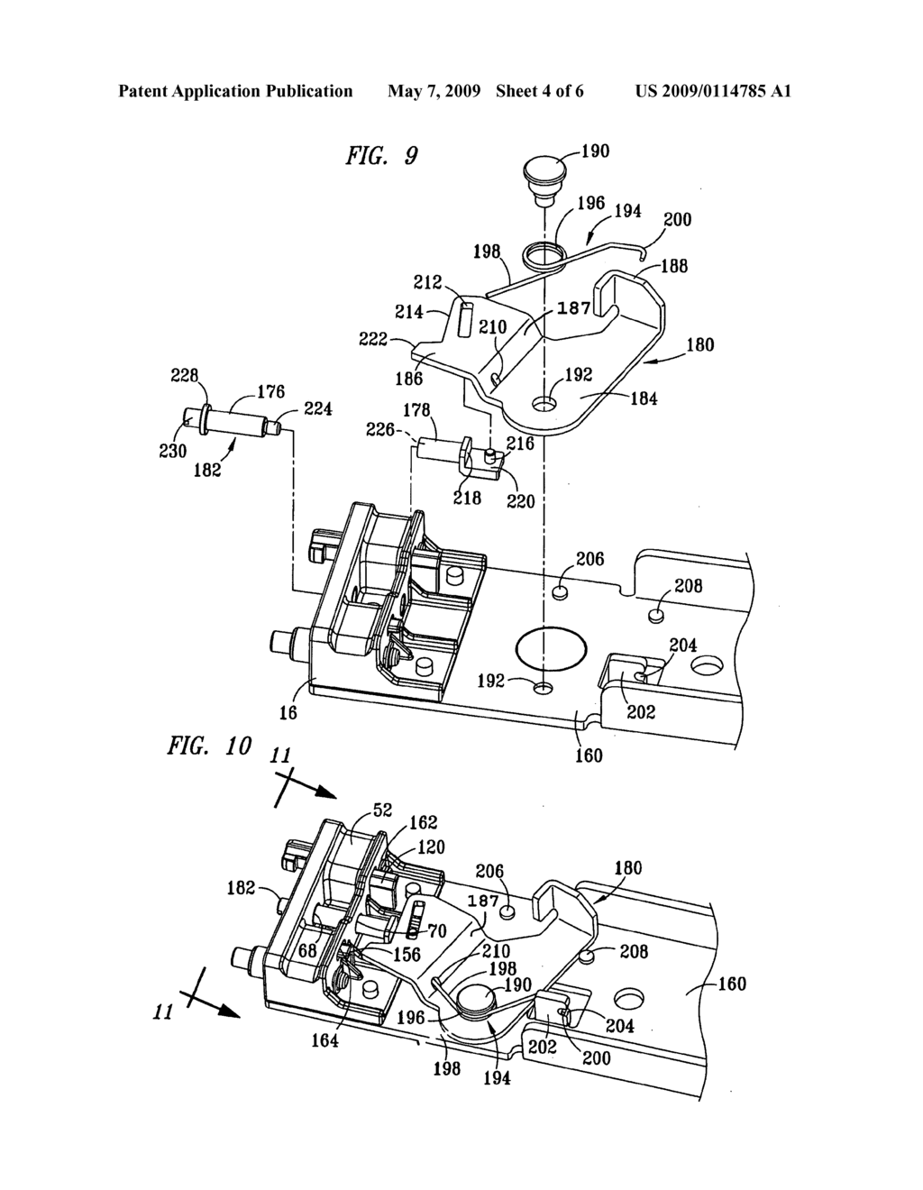 Universal mounting bracket with safety lock - diagram, schematic, and image 05