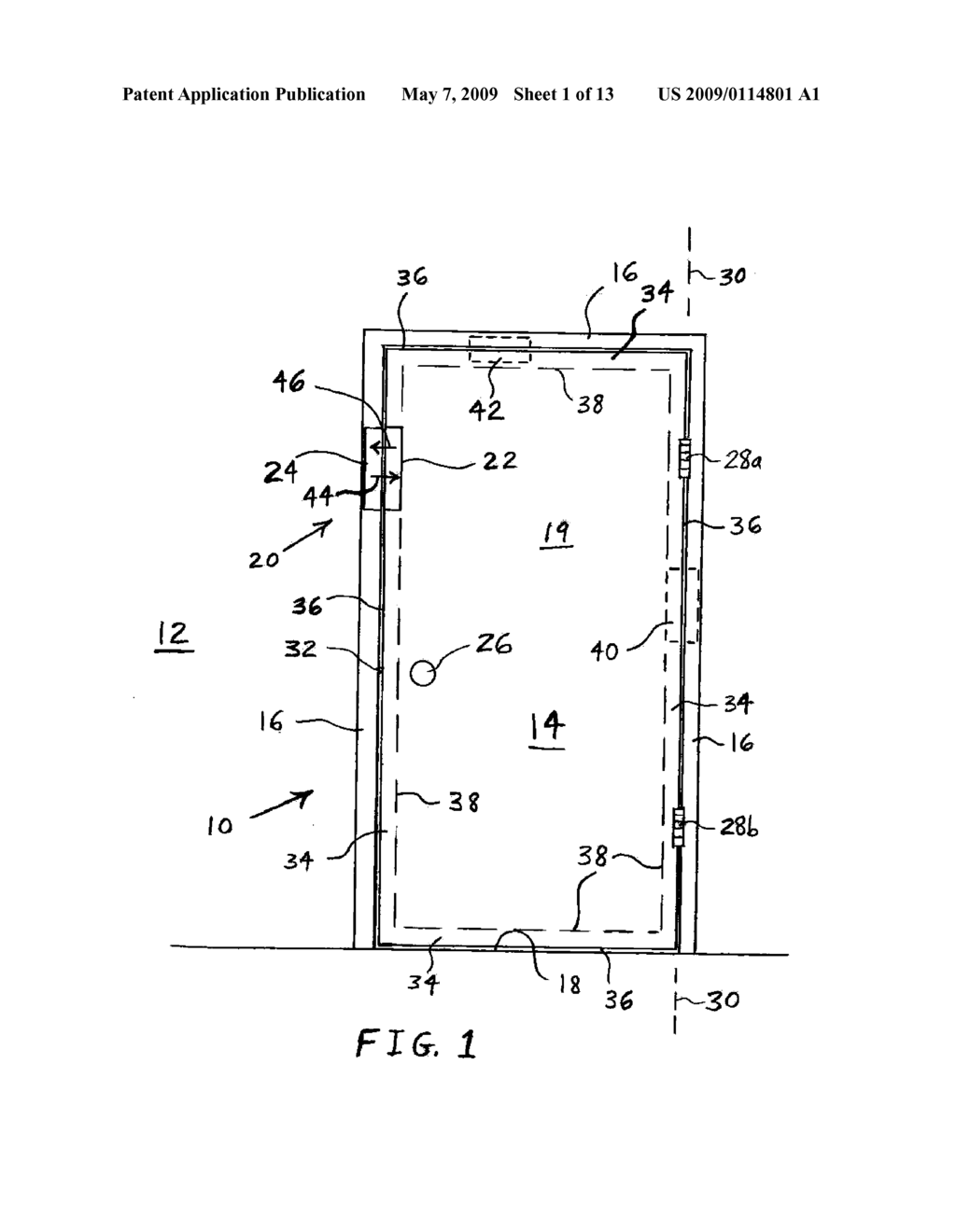 OFFSET OPTICAL SECURITY SENSOR FOR A DOOR - diagram, schematic, and image 02