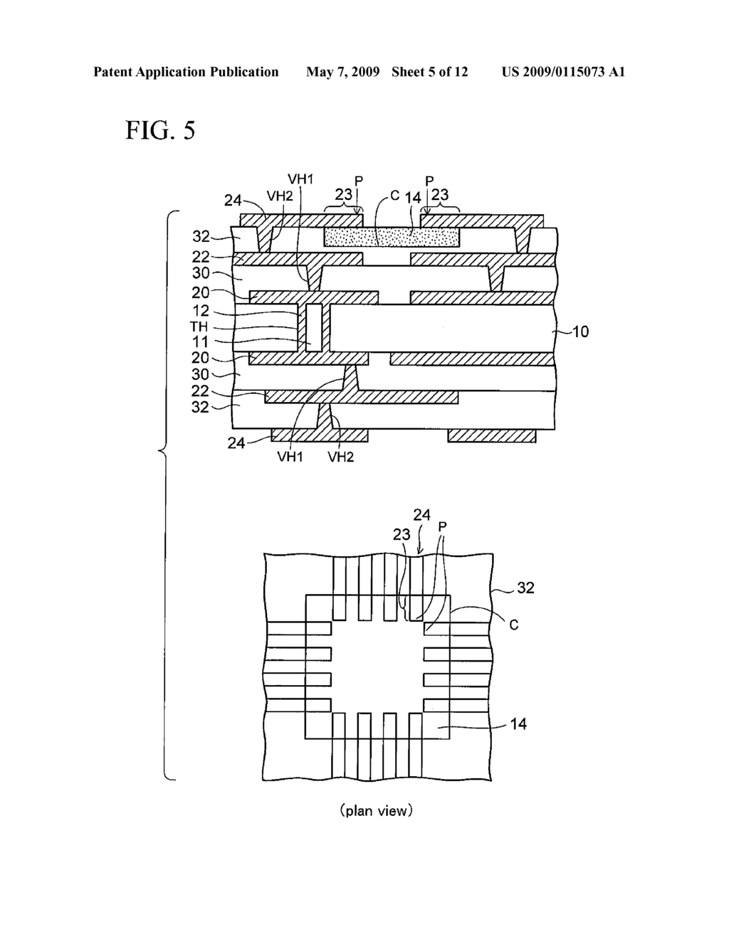 WIRING SUBSTRATE AND SEMICONDUCTOR DEVICE AND METHOD OF MANUFACTURING THE SAME - diagram, schematic, and image 06