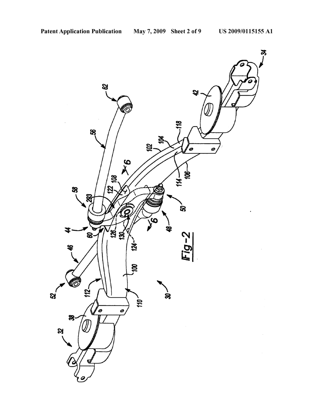 Suspension link with integral pivot assembly - diagram, schematic, and image 03