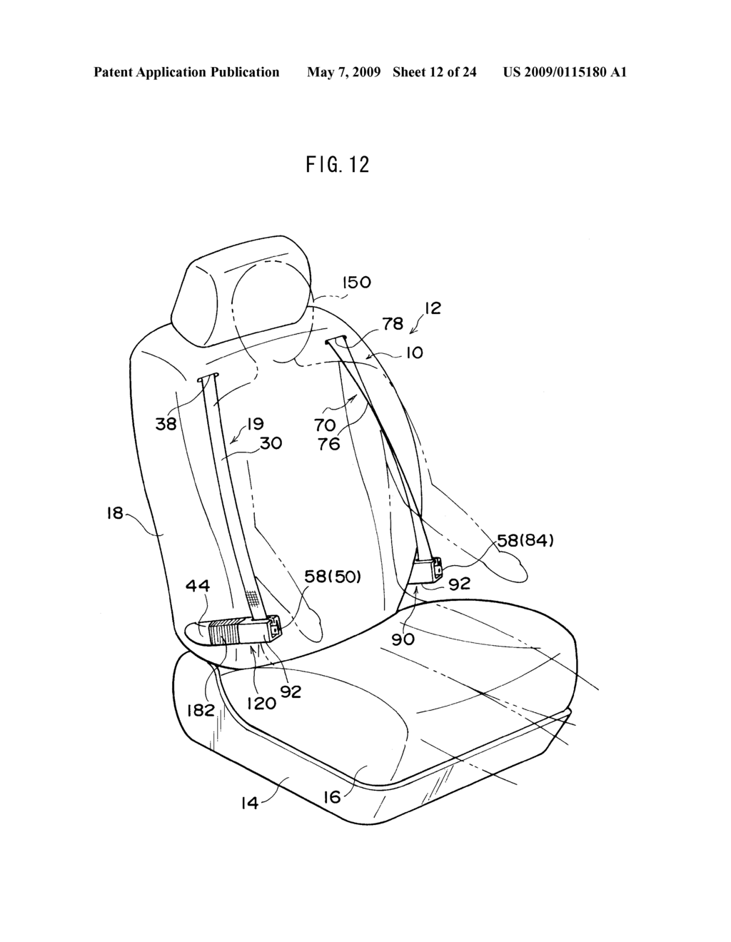 SEAT BELT APPARATUS - diagram, schematic, and image 13