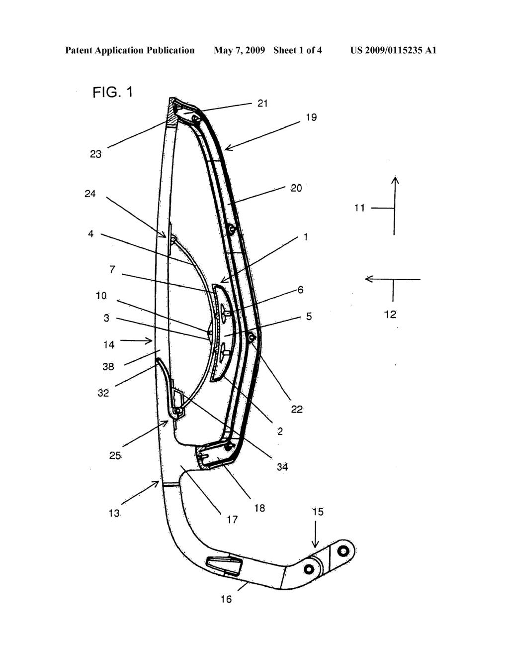 Piece of Seating Furniture, in Particular Office Chair - diagram, schematic, and image 02