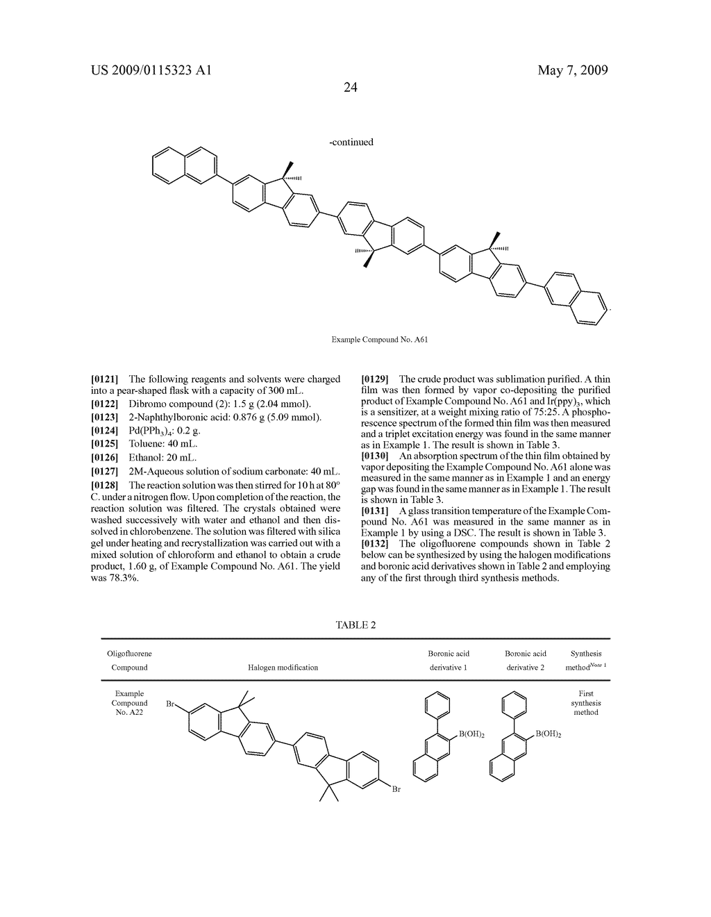 OLIGOFLUORENE COMPOUND AND ORGANIC EL ELEMENT USING SAME - diagram, schematic, and image 26