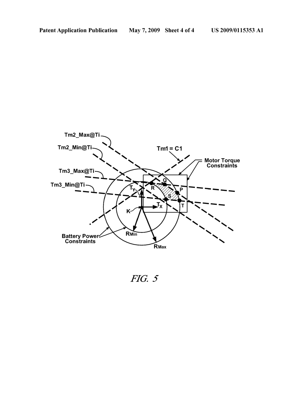 METHOD OF DETERMINING OUTPUT TORQUE LIMITS OF A HYBRID TRANSMISSION OPERATING IN A FIXED GEAR OPERATING RANGE STATE - diagram, schematic, and image 05