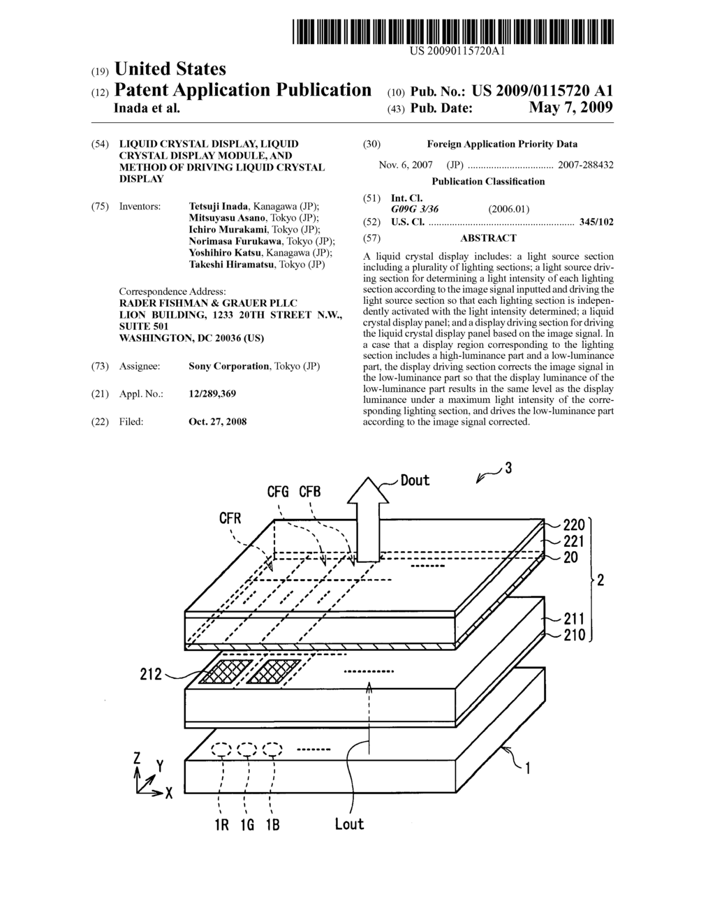 Liquid crystal display, liquid crystal display module, and method of driving liquid crystal display - diagram, schematic, and image 01