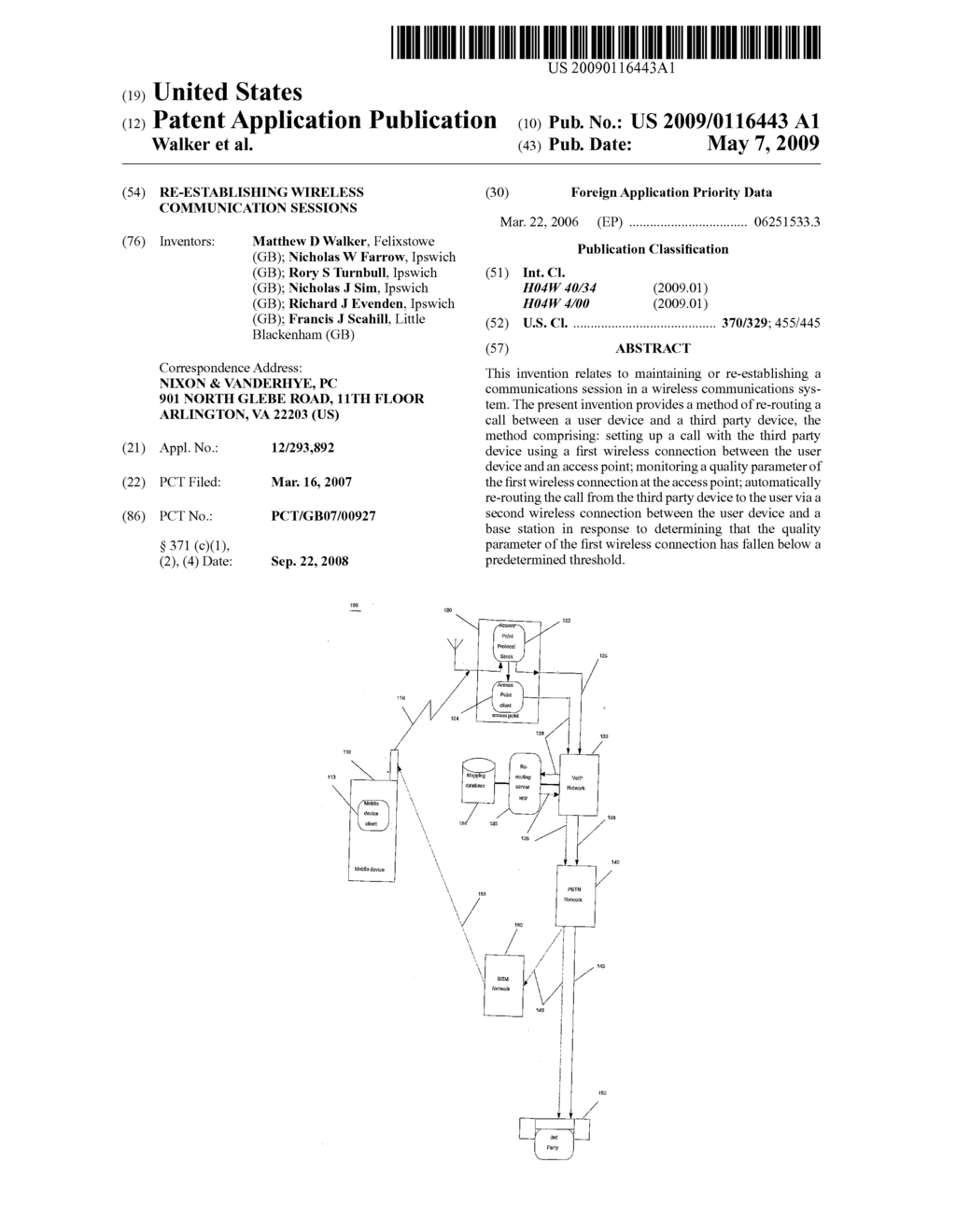 RE-ESTABLISHING WIRELESS COMMUNICATION SESSIONS - diagram, schematic, and image 01