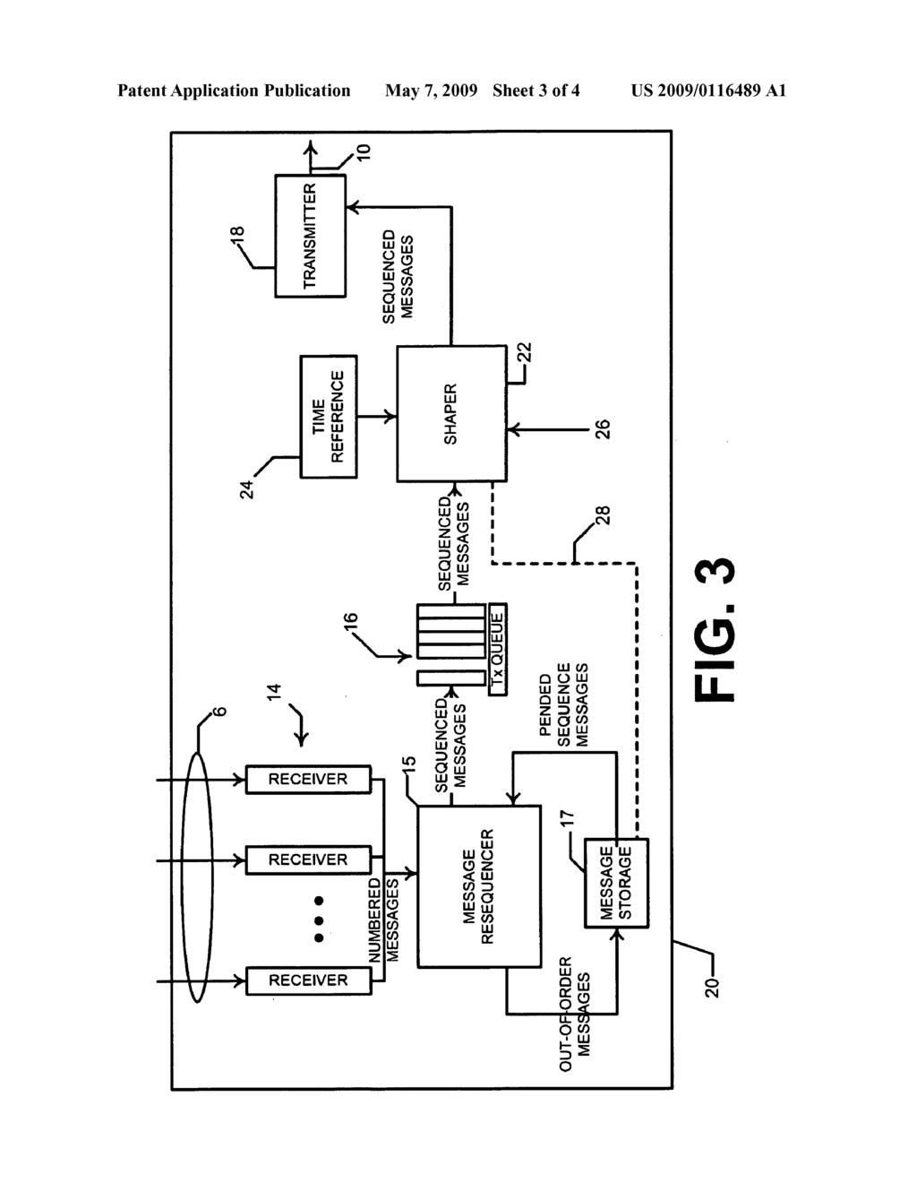 METHOD AND APPARATUS TO REDUCE DATA LOSS WITHIN A LINK-AGGREGATING AND RESEQUENCING BROADBAND TRANSCEIVER - diagram, schematic, and image 04