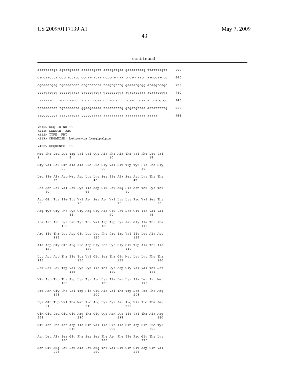 LUTZOMYIA LONGIPALPIS POLYPEPTIDES AND METHODS OF USE - diagram, schematic, and image 46