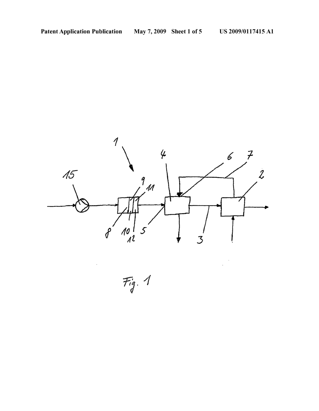 Arrangement for supplying a fuel cell with recycled reaction gas - diagram, schematic, and image 02