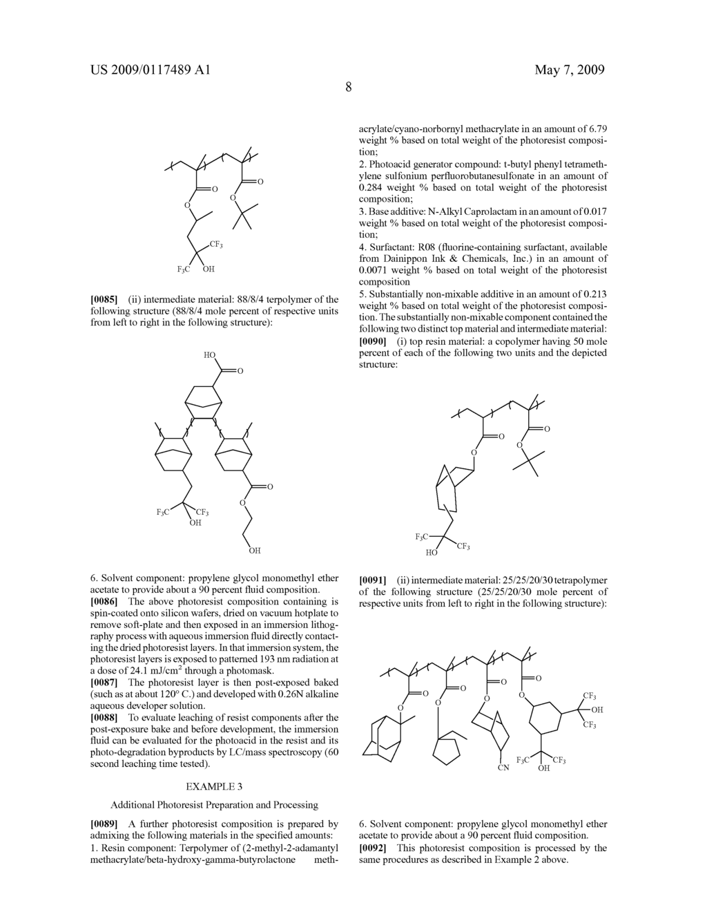 Compositons and processes for immersion lithography - diagram, schematic, and image 10