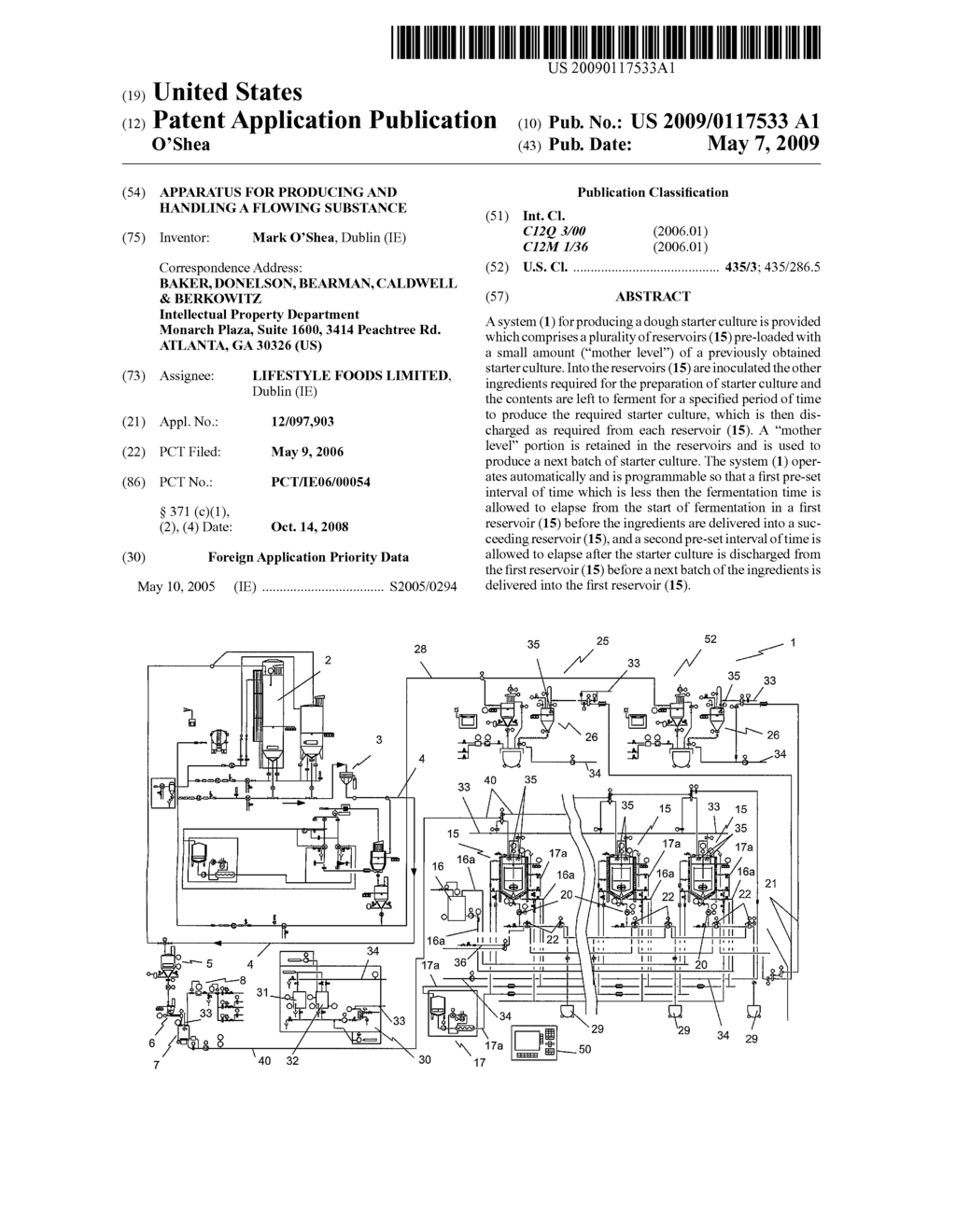 Apparatus For Producing And Handling A Flowing Substance - diagram, schematic, and image 01