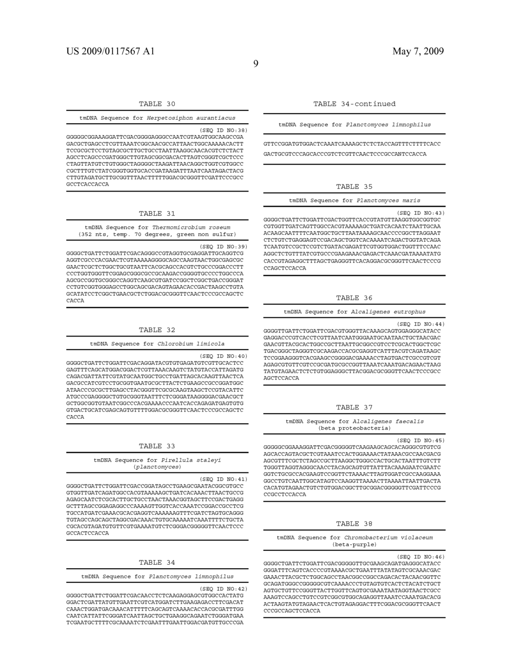 EUBACTERIAL tmRNA SEQUENCES AND USES THEREOF - diagram, schematic, and image 34