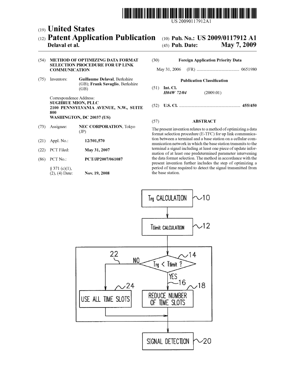 METHOD OF OPTIMIZING DATA FORMAT SELECTION PROCEDURE FOR UP LINK COMMUNICATION - diagram, schematic, and image 01