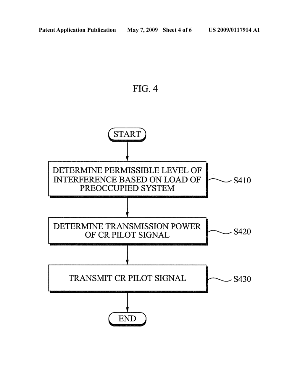 FREQUENCY SPECTRUM SENSING METHOD USING PILOT SIGNAL AND COGNITIVE RADIO SYSTEM USING THE SAME - diagram, schematic, and image 05