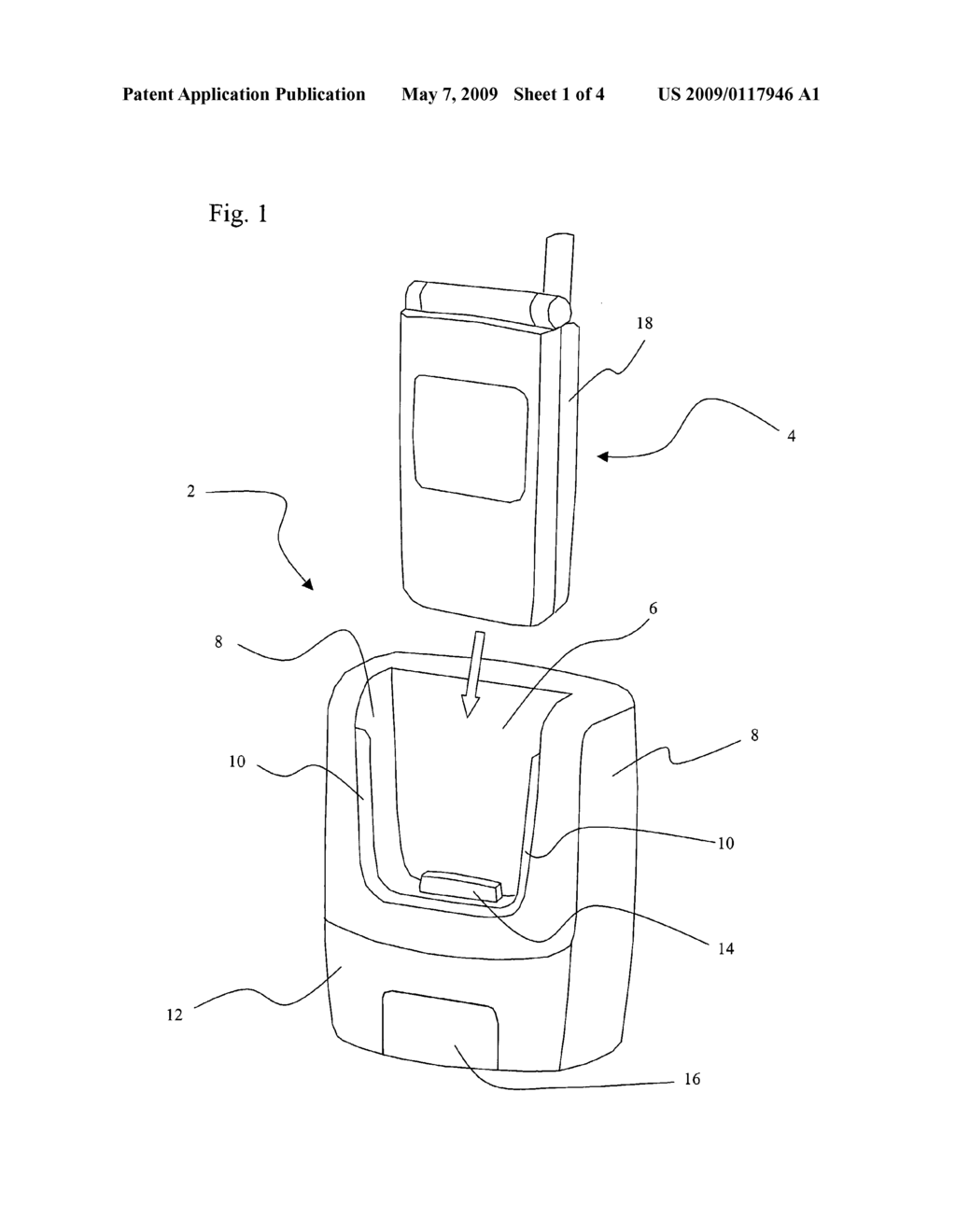 Cradle For Mobile Phones - diagram, schematic, and image 02