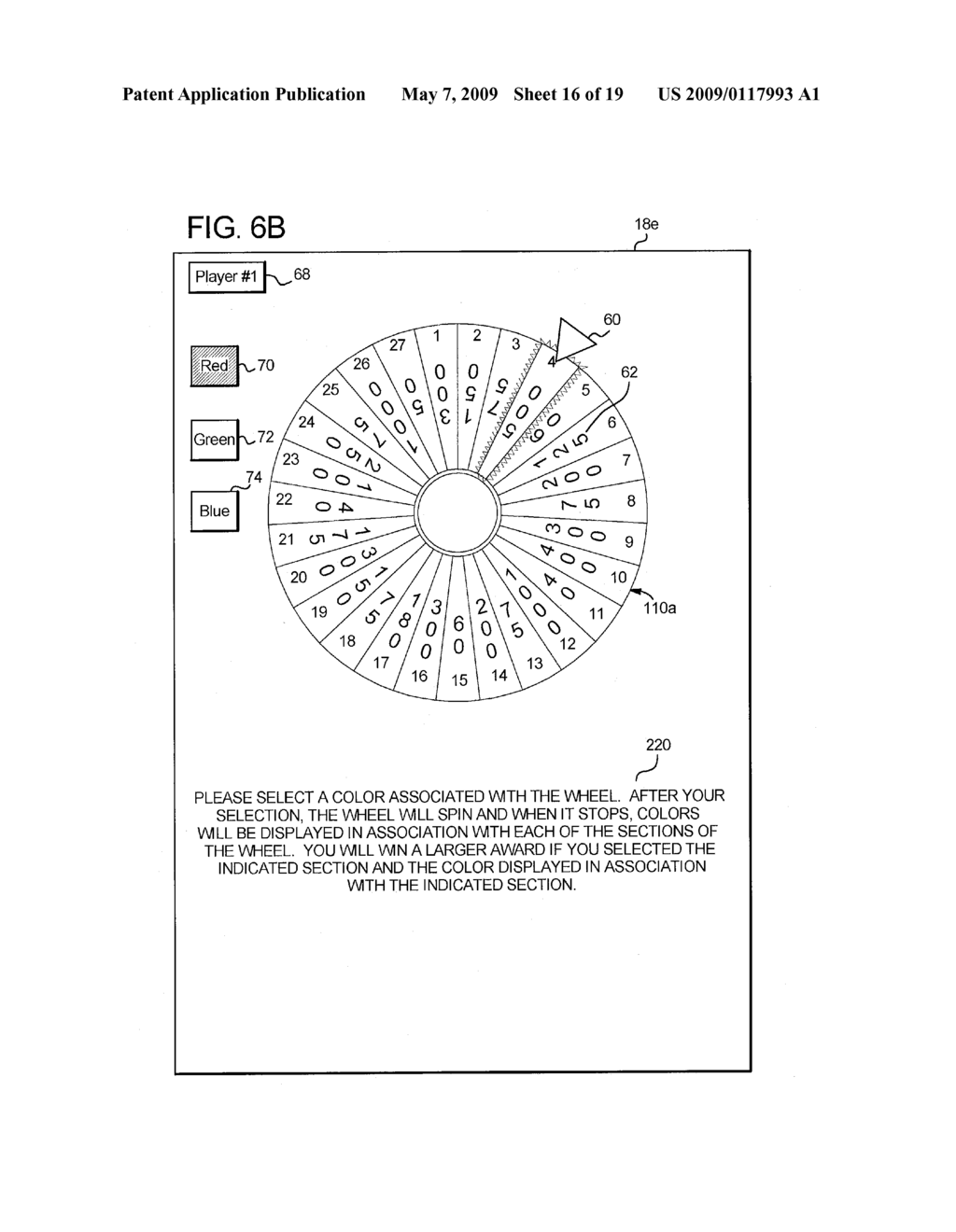 GAMING SYSTEM HAVING MULTI-PLAYER WHEEL BONUS GAME AND CHARACTERISTIC SELECTION - diagram, schematic, and image 17