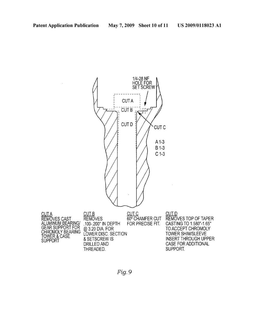 Method of supporting an upper gearset of a marine stern drive - diagram, schematic, and image 11