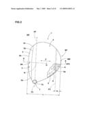 Wood-type golf club head diagram and image