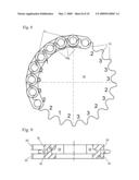 RANDOM ELASTOMER CUSHION RINGS FOR A CHAIN SPROCKET diagram and image