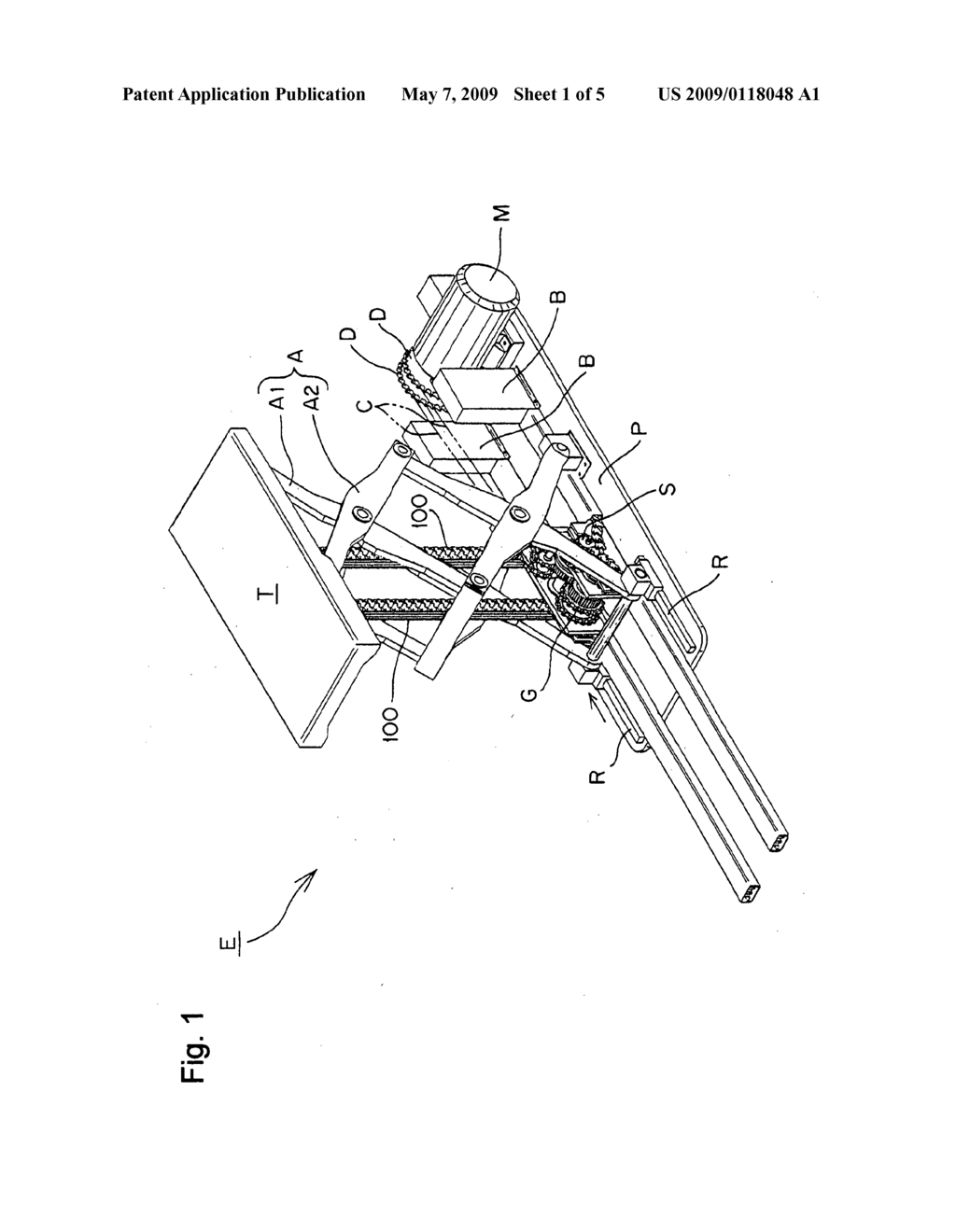 Hoisting and lowering driving engagement multi-row chain - diagram, schematic, and image 02