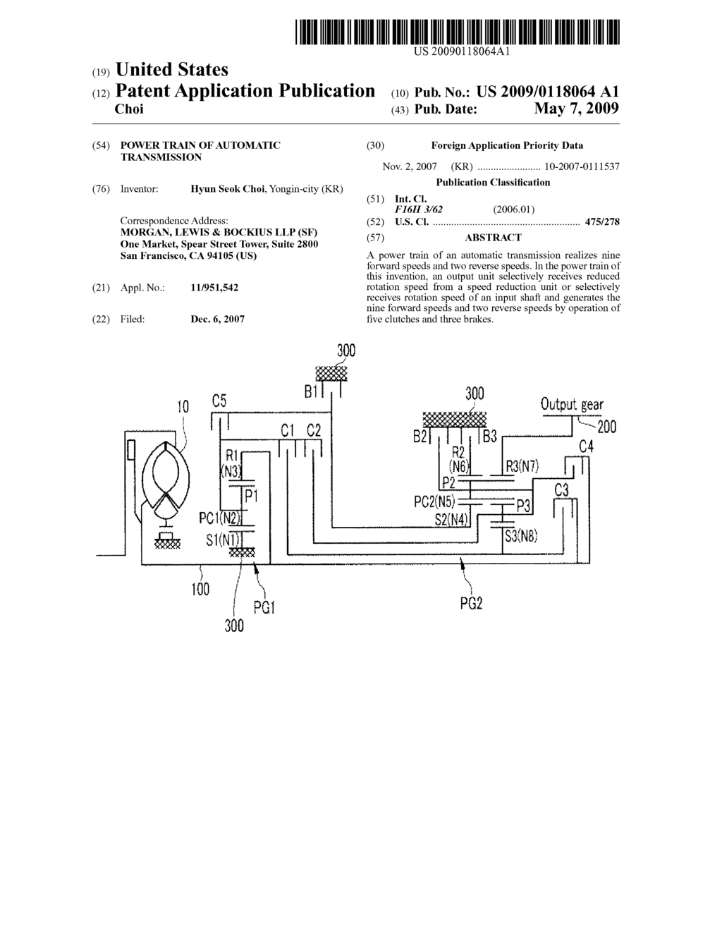 POWER TRAIN OF AUTOMATIC TRANSMISSION - diagram, schematic, and image 01