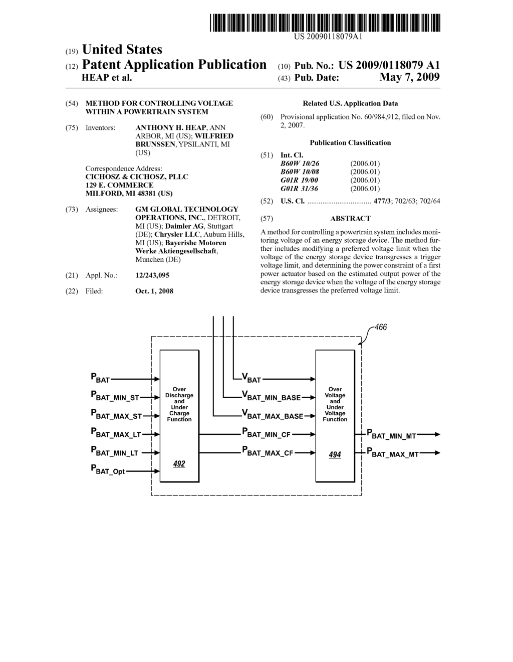 METHOD FOR CONTROLLING VOLTAGE WITHIN A POWERTRAIN SYSTEM - diagram, schematic, and image 01