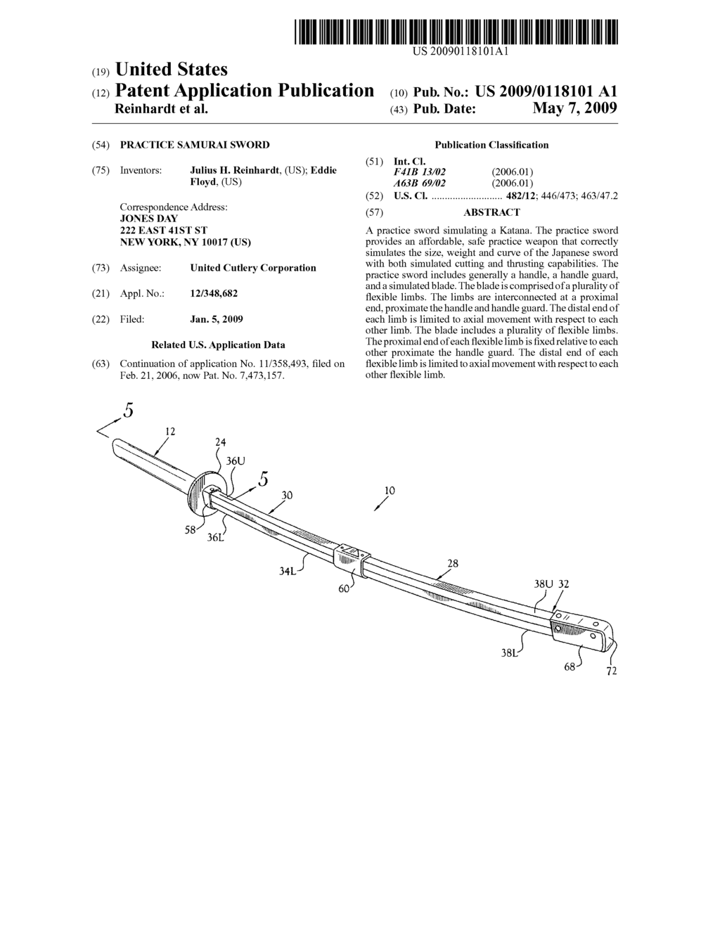 Practice Samurai Sword - diagram, schematic, and image 01