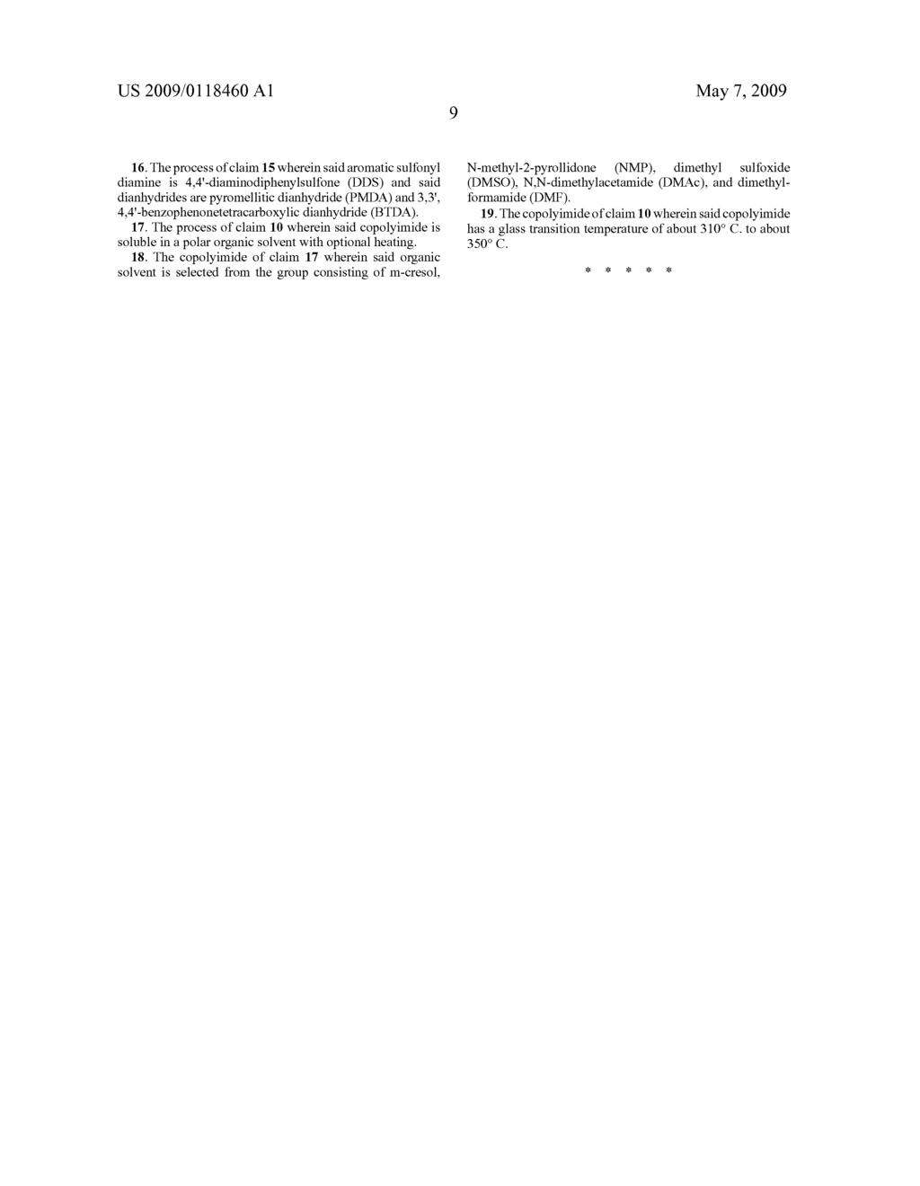 SOLUBLE AROMATIC RANDOM COPOLYIMIDE AND PROCESS FOR PREPARING SAME - diagram, schematic, and image 18