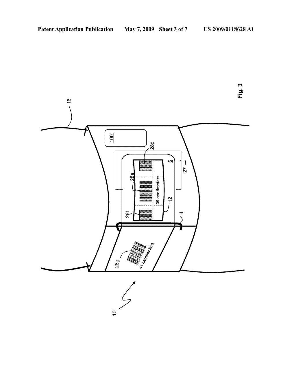 SYSTEM FOR MEASURING BLOOD PRESSURE FEATURING A BLOOD PRESSURE CUFF COMPRISING SIZE INFORMATION - diagram, schematic, and image 04